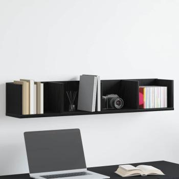 ARDEBO.de - CD Wandregal Schwarze Eiche 100x18x18 cm Werkstoff