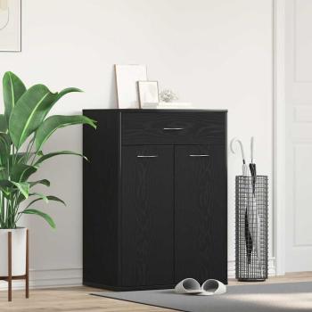 ARDEBO.de - Schuhschrank Schwarz Eiche 60x35x84 cm