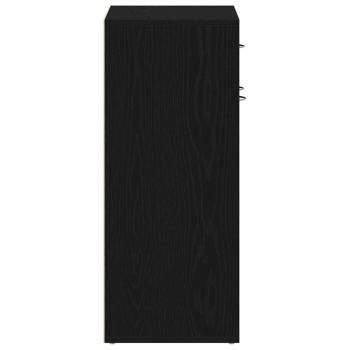 Schuhschrank Schwarz Eiche 60x35x84 cm