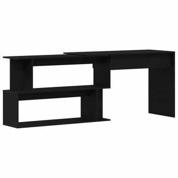 Schreibtisch Schwarz Eiche 200x50x76 cm Holzwerkstoff