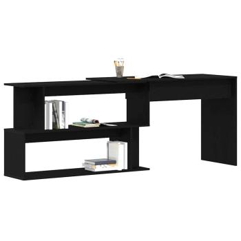 Schreibtisch Schwarz Eiche 200x50x76 cm Holzwerkstoff