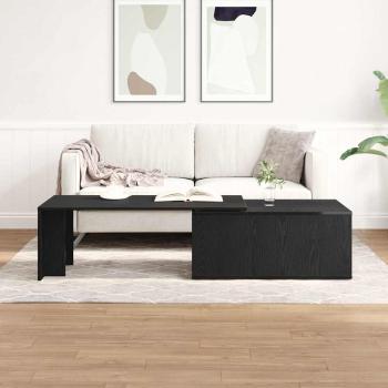 ARDEBO.de - Couchtisch aus schwarzem Eichenholz 150x50x35 cm, Ingenieurholz