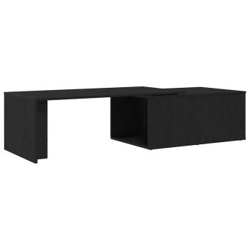 Couchtisch aus schwarzem Eichenholz 150x50x35 cm, Ingenieurholz