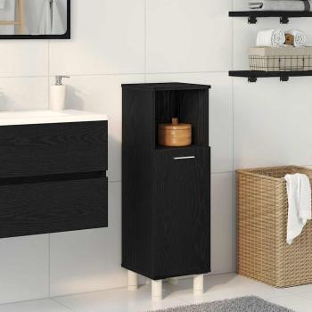 ARDEBO.de - Badezimmerschrank Schwarz Eiche 30x30x95 cm Holzwerkstoff