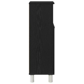 Badezimmerschrank Schwarz Eiche 30x30x95 cm Holzwerkstoff