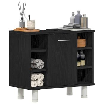 Badezimmer Schrank Schwarz Eiche 60x32x54 cm Ingenieuholz