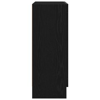 Bücherregal schwarz Eiche 82,5x30,5x80 cm Holzwerkstoff