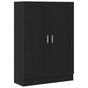 Bücherregal Schwarz Eiche 82,5x30,5x115 cm Holzwerkstoff