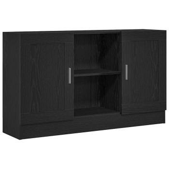 Sideboard Schwarz Eiche 120x30,5x70 cm aus Holz