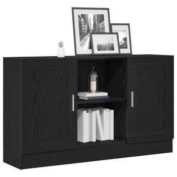 Sideboard Schwarz Eiche 120x30,5x70 cm aus Holz