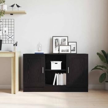 Sideboard Schwarz Eiche 120x30,5x70 cm aus Holz
