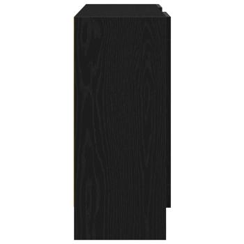 Sideboard Schwarz Eiche 120x30,5x70 cm aus Holz