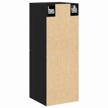 Bad-Wandschrank Schwarz Eiche 30x30x80 cm Spanplatte