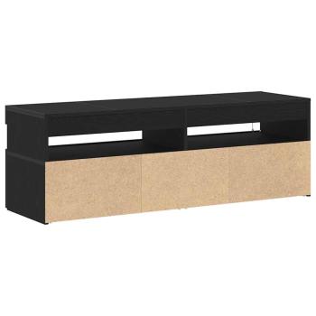 TV-Schrank mit LED Schwarz Eiche 120x35x40 cm Holzwerkstoff
