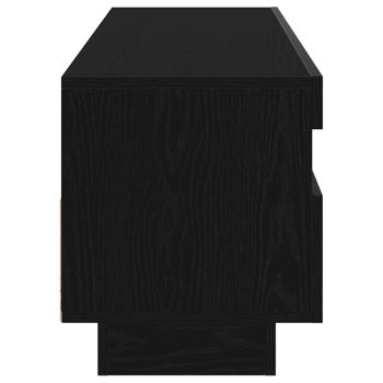 TV-Schrank mit LED-Leuchten, Schwarz und Eiche, 100x35x40 cm, Holzwerkstoff