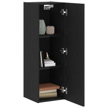 ARDEBO.de - Wand-TV-Schrank Schwarz Eiche 30,5x30x90 cm aus Holzwerkstoff