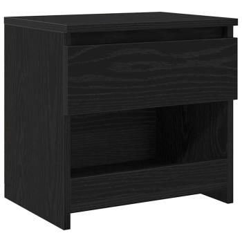 Nachttische 2er Set Schwarz Eiche 40x30x39 cm Holzwerkstoff