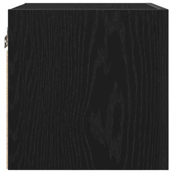 Wandmontierte TV-Schränke 2er Set Schwarz Eiche 30,5x30x30 cm