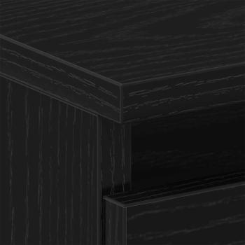 Nachttisch mit Holzbein Schwarz Eiche 40x35x69 cm