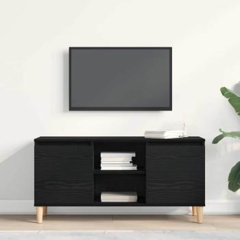 TV-Schränk 102 x 35 x 50 cm Schwarz Eichen-Optik Holzwerkstoff