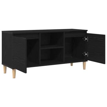 TV-Schränk 102 x 35 x 50 cm Schwarz Eichen-Optik Holzwerkstoff