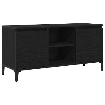 TV-Schrank Schwarz Eiche 102x35x50 cm Holzwerkstoff