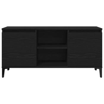 TV-Schrank Schwarz Eiche 102x35x50 cm Holzwerkstoff