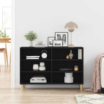 Sideboard Schwarz Eiche 103,5 x 35 x 70 cm Möbelstoff