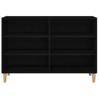 Sideboard Schwarz Eiche 103,5 x 35 x 70 cm Möbelstoff