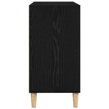 Sideboard Schwarz Eiche 103,5 x 35 x 70 cm Möbelstoff