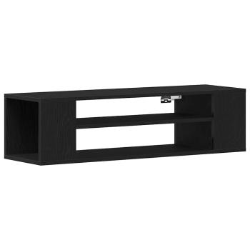 Wand-TV-Schrank Schwarz Eiche 100x30x26,5 cm Holzwerkstoff