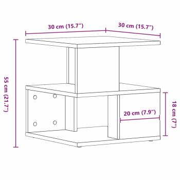 Beistelltisch Artisan Eiche 40x40x40 cm Holzmaterial