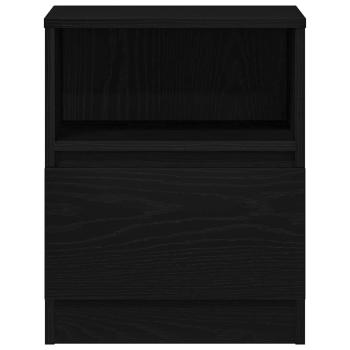 Nachttische 2er Set Schwarz Eiche 40x40x50 cm aus Spanplatte