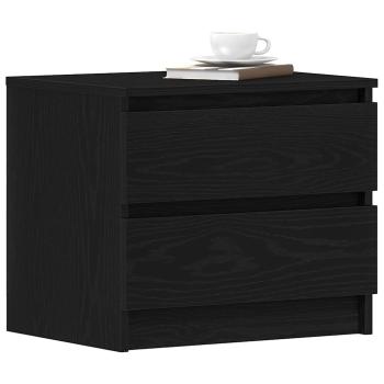 Nachttisch Schwarz Eiche 50x40x43,5 cm Holzwerkstoff