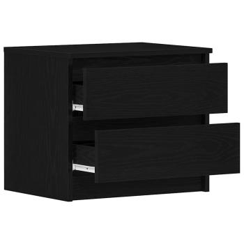 Nachttische 2er Set Schwarz Eiche 50x40x43,5 cm Holzwerkstoff