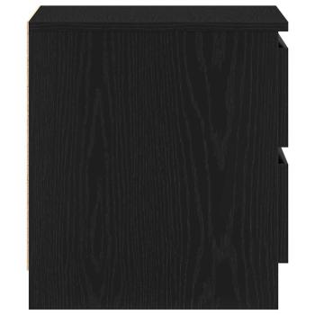 Nachttische 2er Set Schwarz Eiche 50x40x43,5 cm Holzwerkstoff