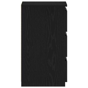 Nachttisch Schwarz Eiche 40x35x62,5 cm aus Holzwerkstoff
