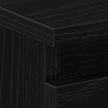 Nachttisch Schwarz Eiche 40x35x62,5 cm aus Holzwerkstoff