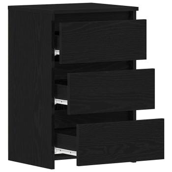 Nachttische 2er Set Schwarz Eiche 40x35x62,5 cm Holzwerkstoff
