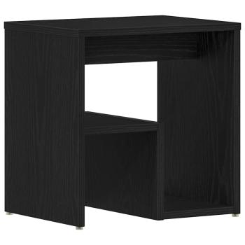 Nachttische 2er Set in Schwarz aus Eichenholz, 40x30x40 cm aus Holzwerkstoff