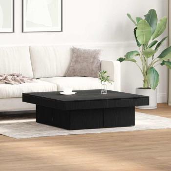 ARDEBO.de - Couchtisch Schwarz Eiche 90x90x28 cm Holzwerkstoff
