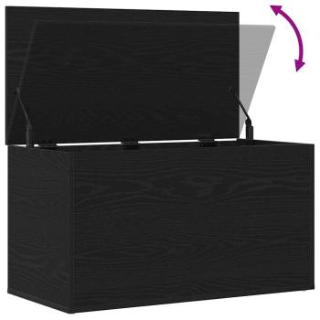 Aufbewahrungstruhe Schwarz Eiche 84x42x46 cm Holzwerkstoff