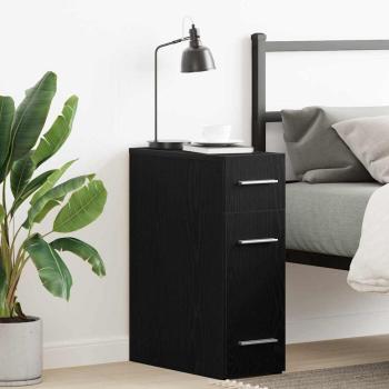 ARDEBO.de - Apotheker-Schrank in Schwarz Eiche 20x45,5x60 cm aus Holzwerkstoff