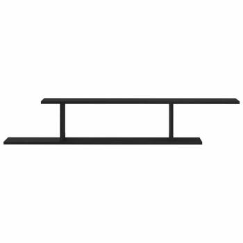 Wand-TV-Regal Schwarze Eiche 125x18x23 cm Holzwerkstoff