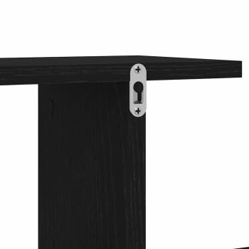 Wand-TV-Regal Schwarze Eiche 125x18x23 cm Holzwerkstoff