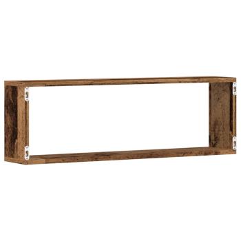 Wandregale 2er Set Altes Holz 80x15x26 cm Holzwerkstoff