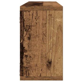 Wandregale 2er Set Altes Holz 80x15x26 cm Holzwerkstoff
