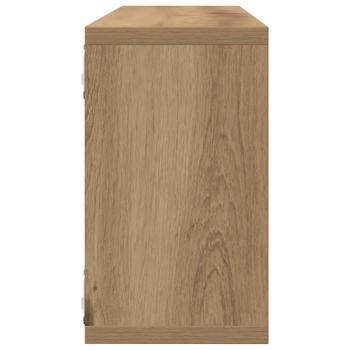 4er Set Wandregale Artisan Eiche 80x15x26 cm Holzwerkstoff