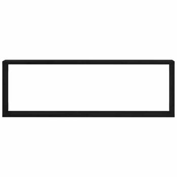 Wandregale 4er Set Schwarz Eiche 80x15x26 cm Holzwerkstoff