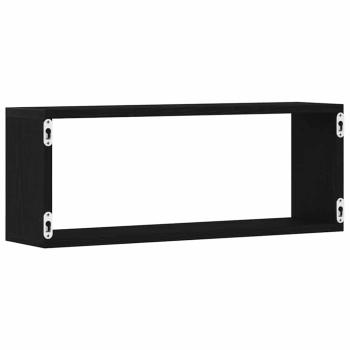 Wandregale 2er Set Schwarz Eiche 60x15x23 cm Aus Spanplatte